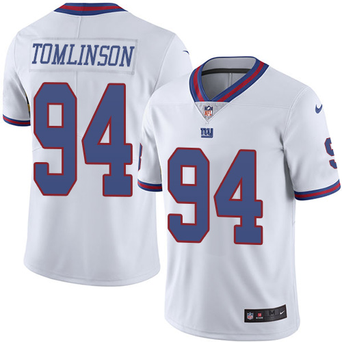 Nike Giants #94 Dalvin Tomlinson White Men's Stitched NFL Limited Rush Jersey